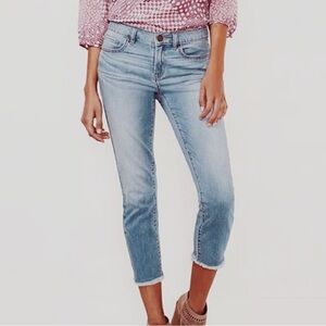 LC Lauren Conrad Jeans Skinny Ankle Frayed Hem Women's Denim Light Wash Size 4